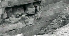 Abergele bomb damage copyright BBC