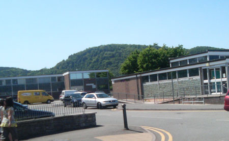 Abergele Library. The bomb exploded in the  clinic area behind